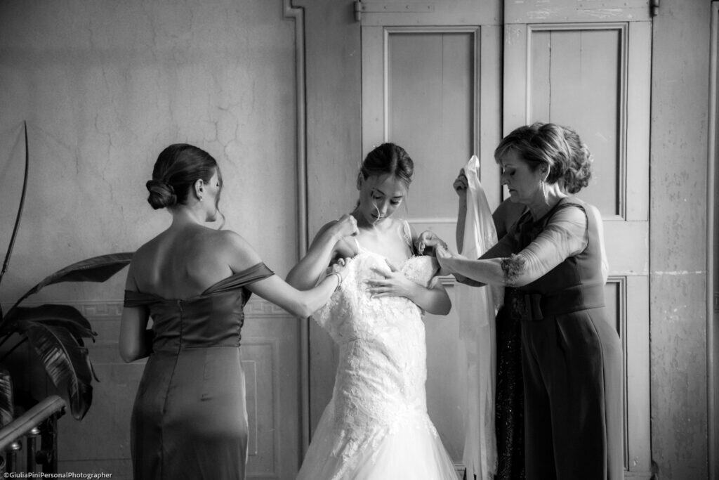 foto a casa della sposa